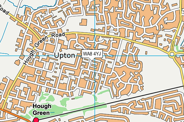 WA8 4YJ map - OS VectorMap District (Ordnance Survey)