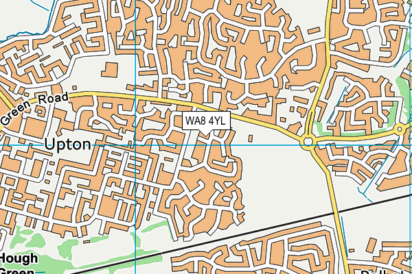 WA8 4YL map - OS VectorMap District (Ordnance Survey)