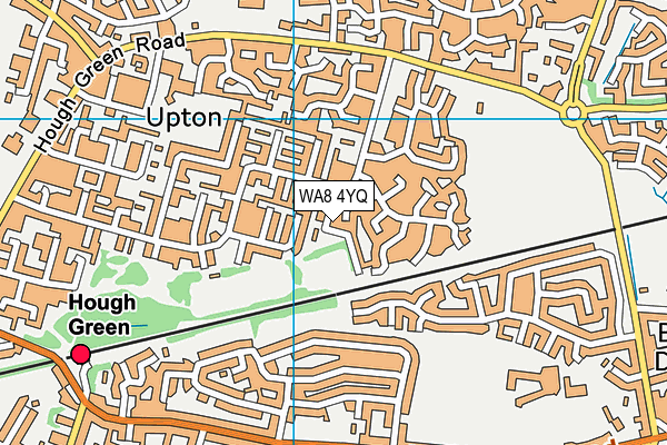 WA8 4YQ map - OS VectorMap District (Ordnance Survey)