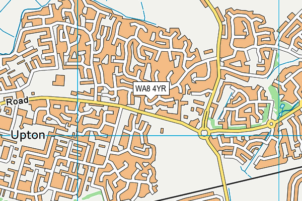 WA8 4YR map - OS VectorMap District (Ordnance Survey)