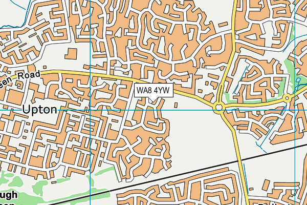 WA8 4YW map - OS VectorMap District (Ordnance Survey)