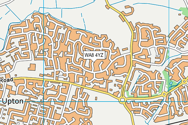 WA8 4YZ map - OS VectorMap District (Ordnance Survey)