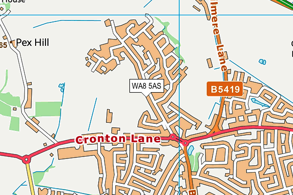 WA8 5AS map - OS VectorMap District (Ordnance Survey)