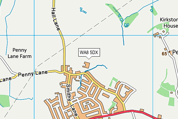 WA8 5DX map - OS VectorMap District (Ordnance Survey)