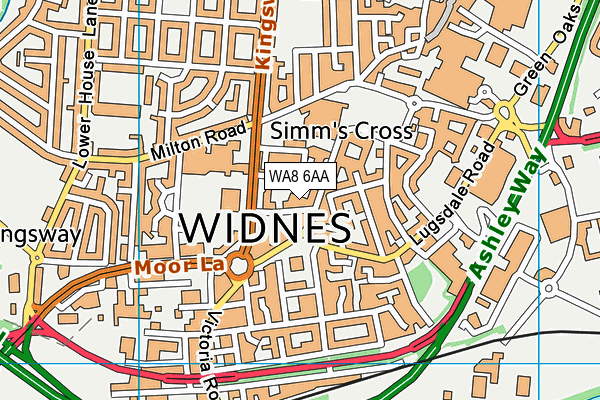 WA8 6AA map - OS VectorMap District (Ordnance Survey)