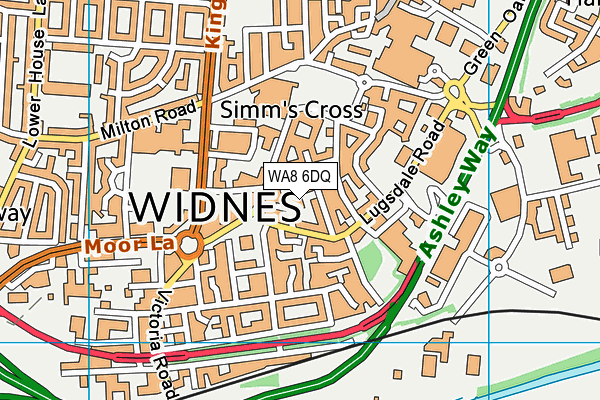 WA8 6DQ map - OS VectorMap District (Ordnance Survey)