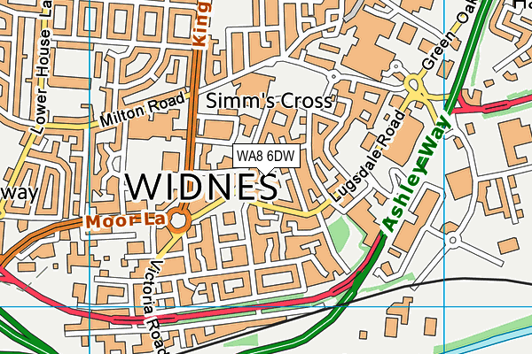 WA8 6DW map - OS VectorMap District (Ordnance Survey)