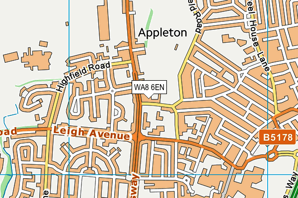 WA8 6EN map - OS VectorMap District (Ordnance Survey)