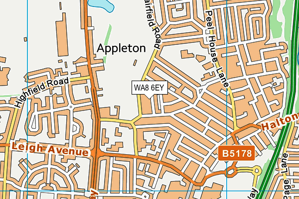 WA8 6EY map - OS VectorMap District (Ordnance Survey)