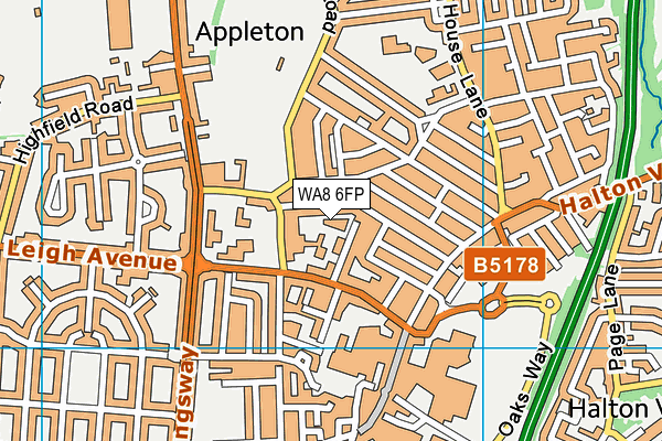 WA8 6FP map - OS VectorMap District (Ordnance Survey)
