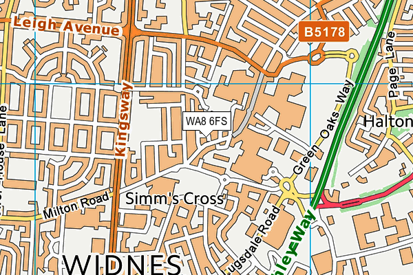 WA8 6FS map - OS VectorMap District (Ordnance Survey)