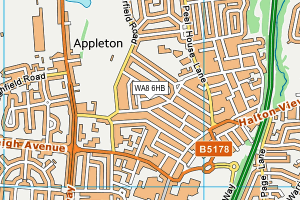 WA8 6HB map - OS VectorMap District (Ordnance Survey)