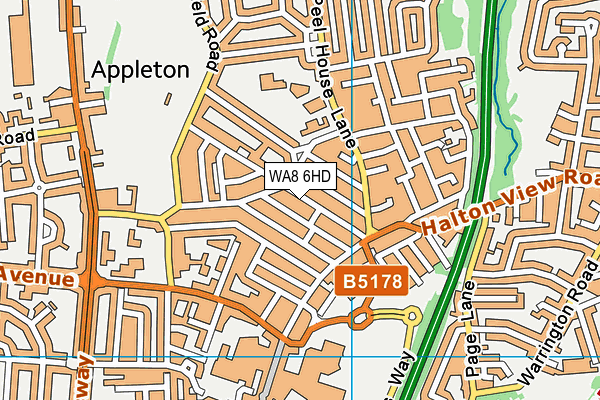 WA8 6HD map - OS VectorMap District (Ordnance Survey)