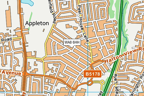 WA8 6HH map - OS VectorMap District (Ordnance Survey)