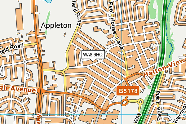 WA8 6HQ map - OS VectorMap District (Ordnance Survey)