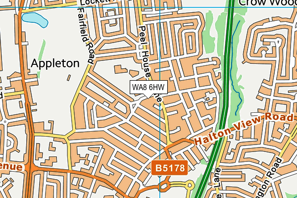 WA8 6HW map - OS VectorMap District (Ordnance Survey)