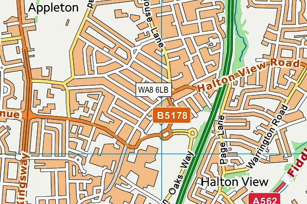 Map of HOLLYWOOD PIZZA(WIDNES) LTD at district scale
