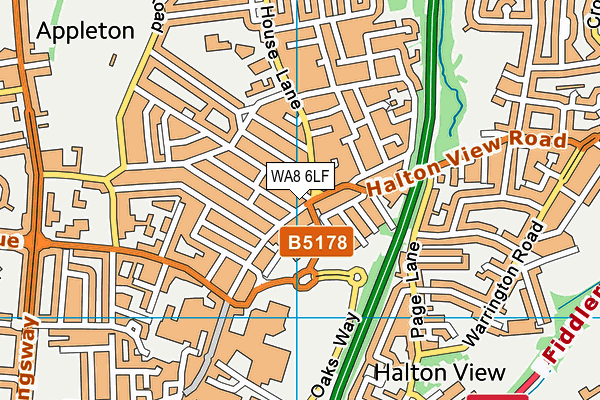 WA8 6LF map - OS VectorMap District (Ordnance Survey)