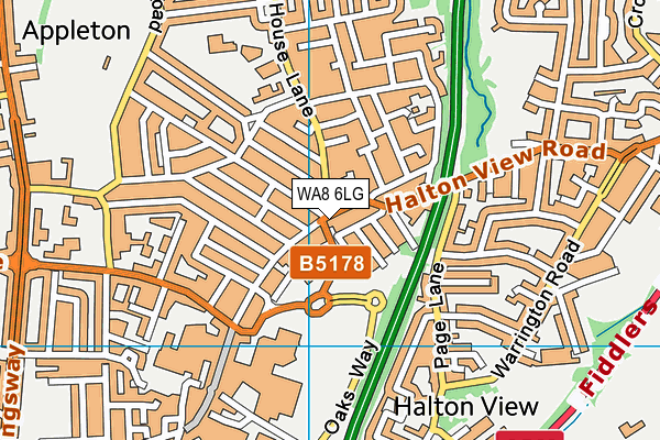 WA8 6LG map - OS VectorMap District (Ordnance Survey)