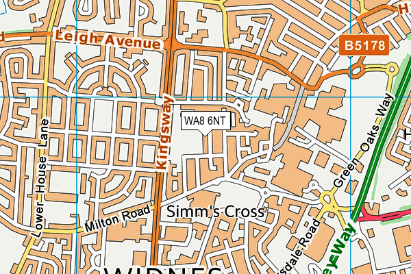 WA8 6NT map - OS VectorMap District (Ordnance Survey)