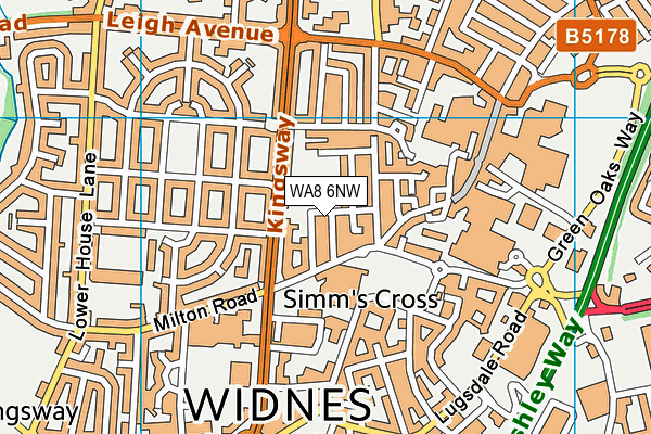 WA8 6NW map - OS VectorMap District (Ordnance Survey)