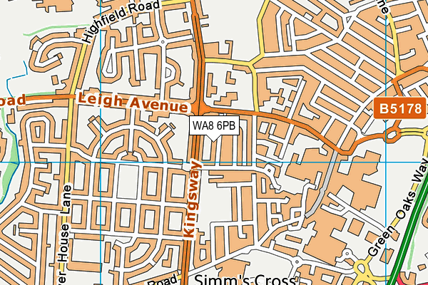 WA8 6PB map - OS VectorMap District (Ordnance Survey)