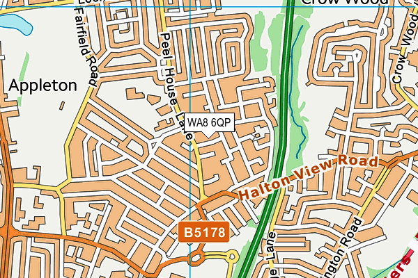 WA8 6QP map - OS VectorMap District (Ordnance Survey)