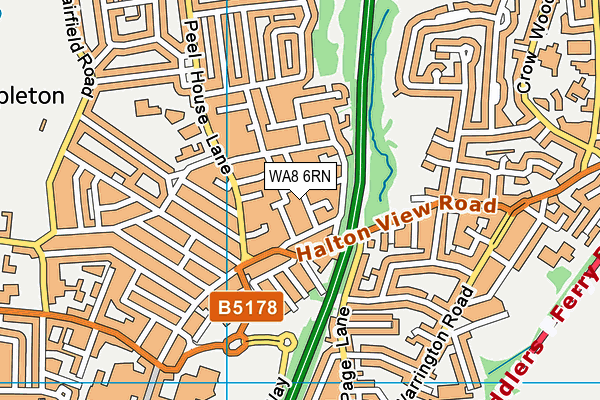 WA8 6RN map - OS VectorMap District (Ordnance Survey)