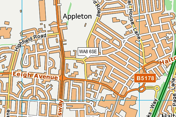 WA8 6SE map - OS VectorMap District (Ordnance Survey)