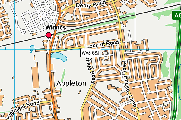 WA8 6SJ map - OS VectorMap District (Ordnance Survey)