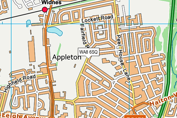 WA8 6SQ map - OS VectorMap District (Ordnance Survey)