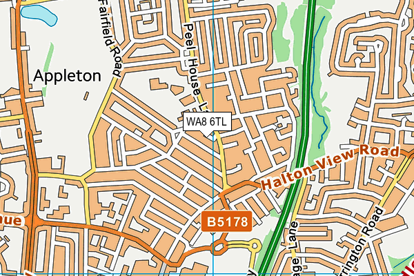 WA8 6TL map - OS VectorMap District (Ordnance Survey)