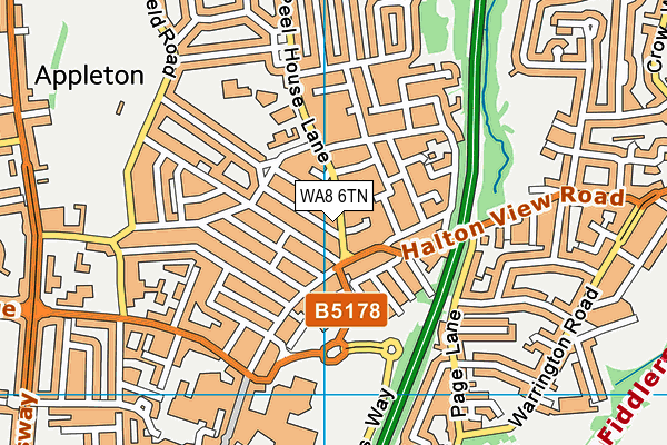 WA8 6TN map - OS VectorMap District (Ordnance Survey)