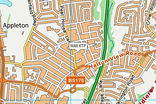 WA8 6TP map - OS VectorMap District (Ordnance Survey)