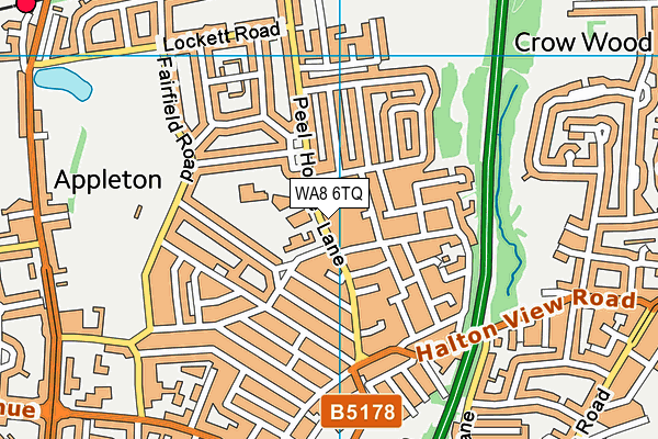 WA8 6TQ map - OS VectorMap District (Ordnance Survey)