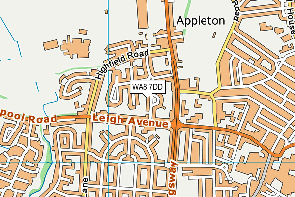 WA8 7DD map - OS VectorMap District (Ordnance Survey)