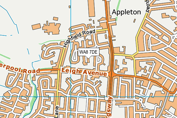 WA8 7DE map - OS VectorMap District (Ordnance Survey)