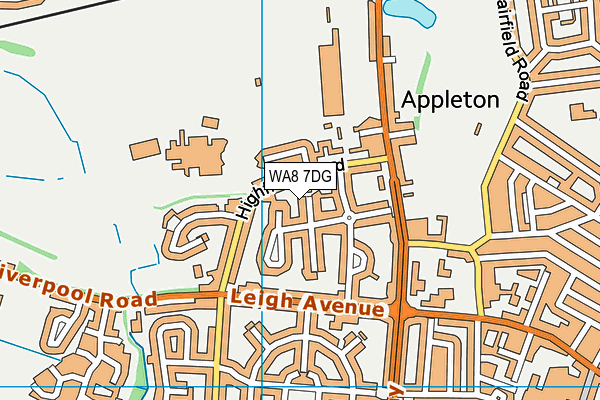 WA8 7DG map - OS VectorMap District (Ordnance Survey)
