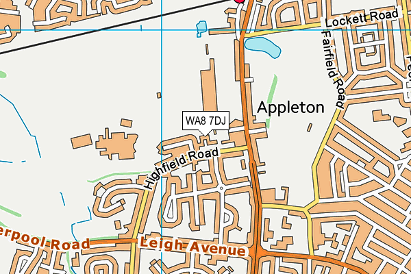 WA8 7DJ map - OS VectorMap District (Ordnance Survey)