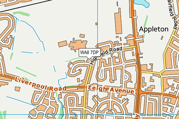 WA8 7DP map - OS VectorMap District (Ordnance Survey)