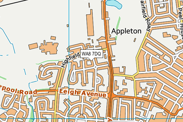 WA8 7DQ map - OS VectorMap District (Ordnance Survey)