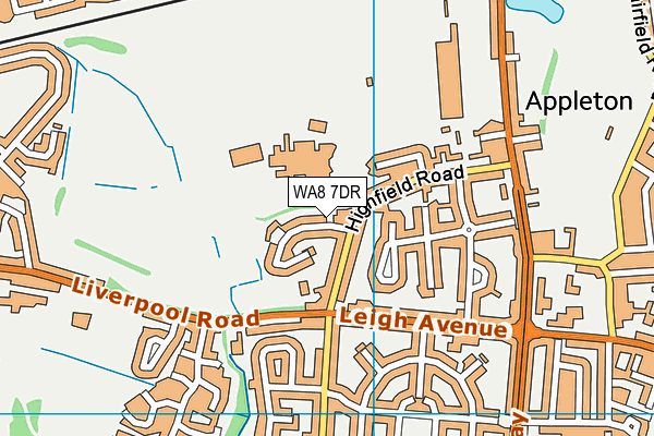 WA8 7DR map - OS VectorMap District (Ordnance Survey)