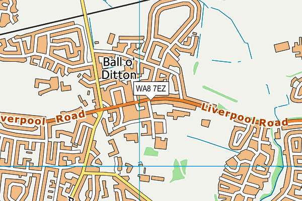 WA8 7EZ map - OS VectorMap District (Ordnance Survey)