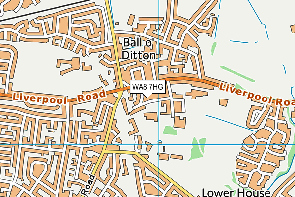 Ashley High School map (WA8 7HG) - OS VectorMap District (Ordnance Survey)