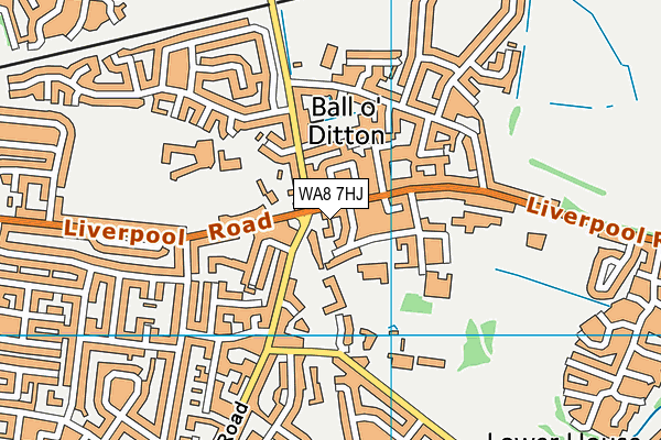 WA8 7HJ map - OS VectorMap District (Ordnance Survey)