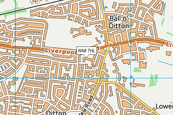 WA8 7HL map - OS VectorMap District (Ordnance Survey)