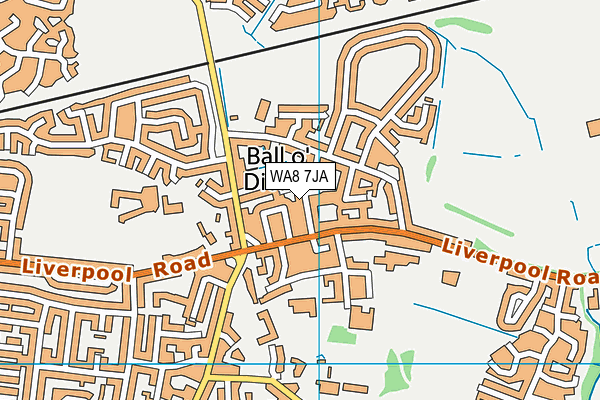 WA8 7JA map - OS VectorMap District (Ordnance Survey)