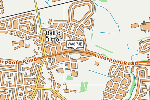 WA8 7JB map - OS VectorMap District (Ordnance Survey)