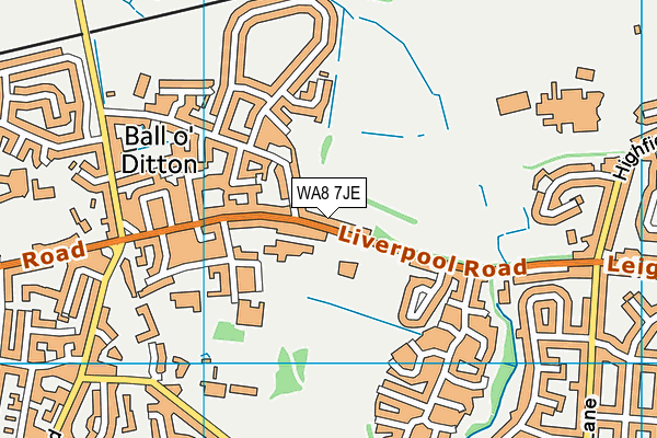 WA8 7JE map - OS VectorMap District (Ordnance Survey)
