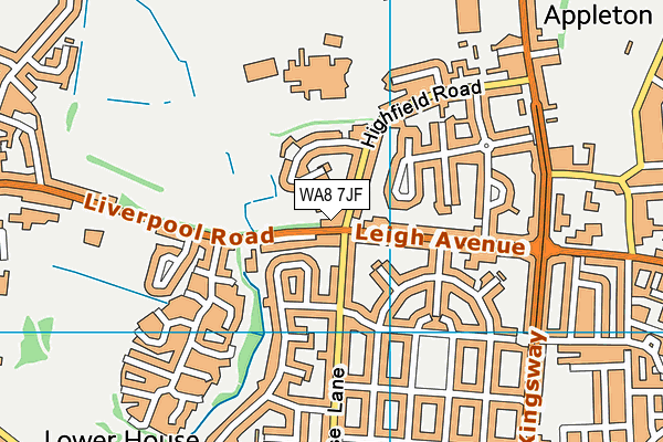 WA8 7JF map - OS VectorMap District (Ordnance Survey)